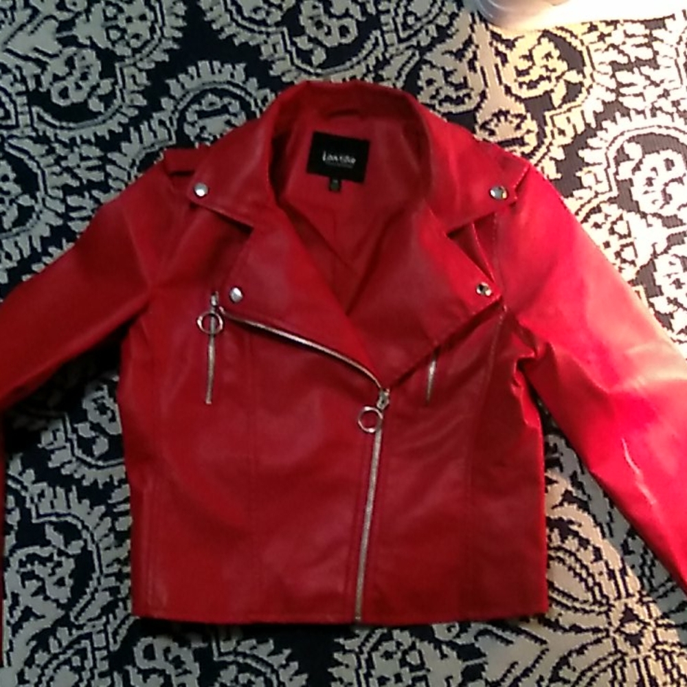 A red leather jacket